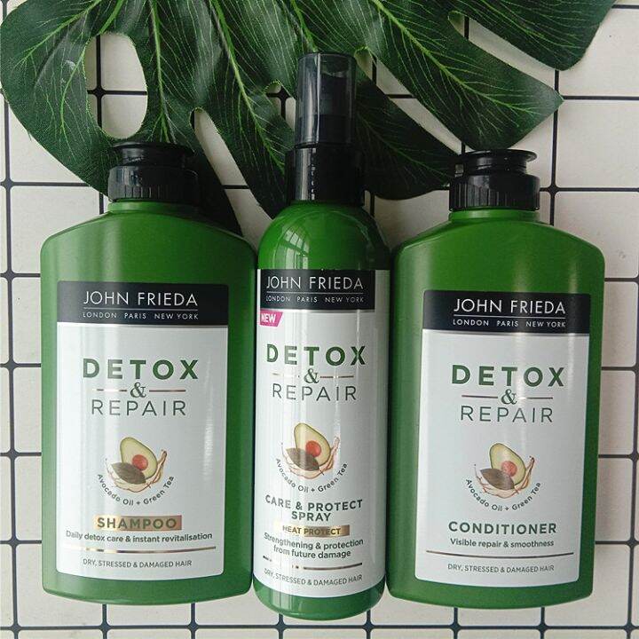 John Frieda Avocado Essence Repair แชมพูครีมนวดผมมาส์กผมแห้งเสีย