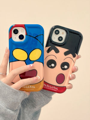 การ์ตูนน่ารักกรณีโทรศัพท์ Superman สำหรับ iPhone13 ดินสอเขียนสีน่ารัก Shinshin กรณีโทรศัพท์สำหรับ iPhone14promax เคสโทรศัพท์แฟชั่นเกาหลีสำหรับ iPhone12 ซิลิโคนป้องกันกรณีตกสำหรับ iPhone11