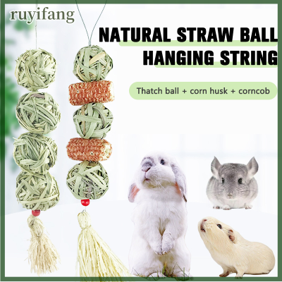ruyifang กระต่ายสัตว์เลี้ยงขนาดเล็กเคี้ยวของเล่นหญ้าธรรมชาติฟันบดของเล่นหนูแฮมสเตอร์สัตว์