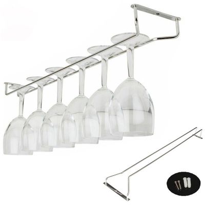 【YF】۞  Gold quality useful 27/35/55cm Wine Rack Glass Holder Hanging Bar Hanger Shelf