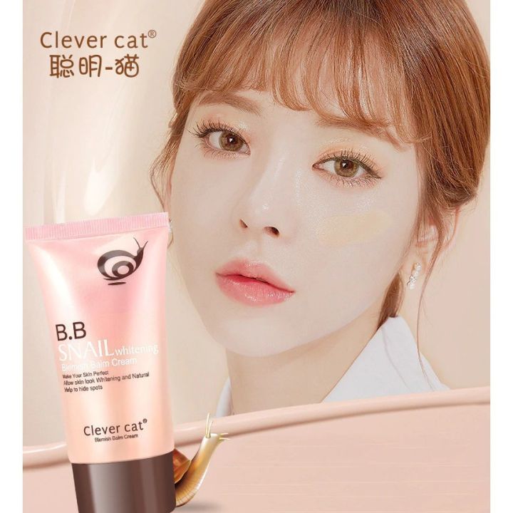 บีบีหอยทาก-clever-cat-snail-b-b-snail-whitening-blemish-balm-cream-50ml