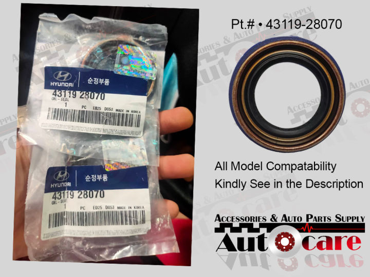 Transmission oil seal for Hyundai i10, i20, Grandi10, Getz, Santro, Eon