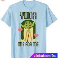 เสื้อยืดแขนสั้น Star Wars Yoda One For Me Cute Valentines Graphic T-Shirt T-Shirt Short sleeve T-shirtsS-5XL