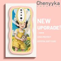 เคส Chenyyka สำหรับ Xiaomi POCO X2 POCO F2 Redmi K30การ์ตูนผู้หญิงและสุนัขลวดลายคลื่นขอบนุ่มเคสมือถือกันกระแทกแบบใสที่สร้างสรรค์เคสโปร่งใสลายกล้องถ่ายรูปซิลิกาเจลฝาครอบป้องกัน