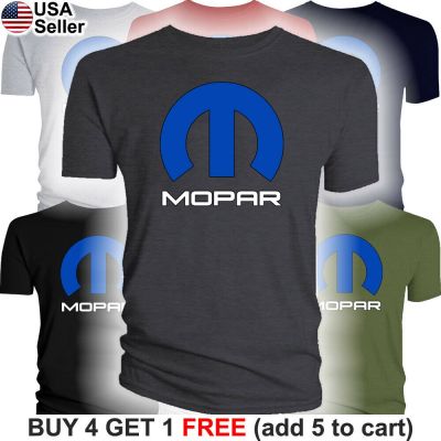 Print Wear Mopar T-Shirtogo Hemi Challenger Charger Racing Team Emblem Men  L6FG