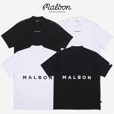 Malbon เสื้อยืดแขนสั้นผู้ชายฉบับภาษาเกาหลีกอล์ฟ,กีฬาแห้งเร็วระบายอากาศได้ดีสีทึบกีฬา