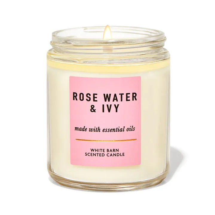 bath and body works rose water and ivy candle