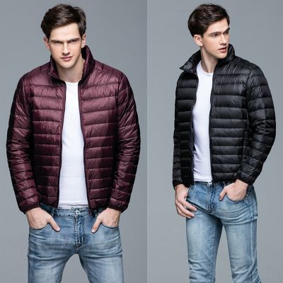 ZZOOI Mens Lightweight Water-Resistant Packable Puffer Jacket 2021 Autumn Winter New Male Casual  STANDARD Coat