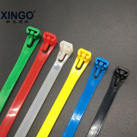 Xingo Releasable Cable Ties 50pcs Reusable Cable ties UL Rohs Approved Loop Wrap Nylon zip ties Bundle Ties Cable Management