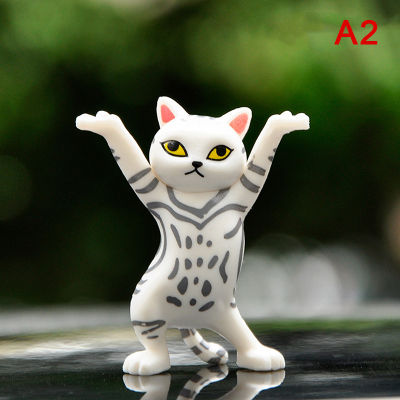 Fuchun โมเดลรูปปั้นตกแต่งแมวเต้นระบำได้,โมเดลแมวของเล่นแคปซูลแมวของเล่นแฟชั่นตกแต่งหน้าเค้กได้