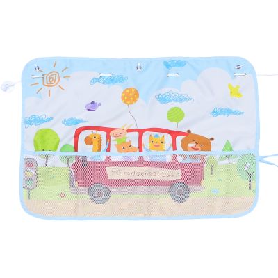 【CW】 1 pcCartoon School Bus PatternVisor Protector Sunshade with Netfor Car