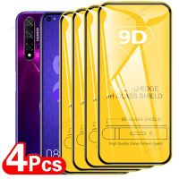 4ชิ้น Huawei Nova 5T ปกป้องหน้าจอสำหรับ9D 8 SE 7 6 SE 8i 7i ป้องกัน6กระจกนิรภัยสำหรับ Huawei P Smart Z 2019 2021 2020