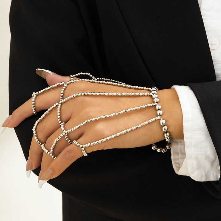 womens-bracelet-alloy-bracelet-bracelet-geometric-ball-bracelet-simple-bracelet-punk-bracelet-beaded-bracelet