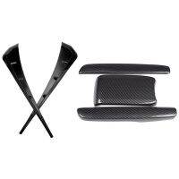 2 Set Car Accessories: 1 Set Armrest Box Protective Covers &amp; 1 Set Black ABS Fender Vent Covers