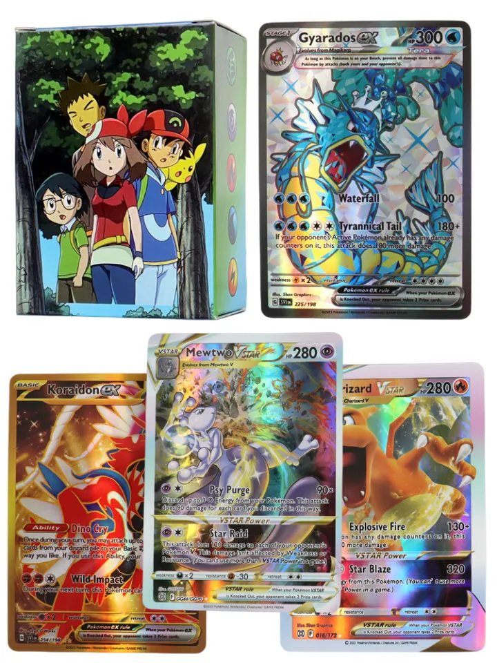 NEW Pokemon Cards English Version Holographic Miraidon EX Arceus Vstar  Charizard Vmax Pokemon Shiny Cards set