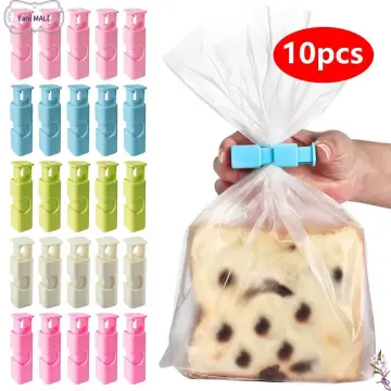 10PCS Portable New Kitchen Storage Food Snack Seal Sealing Bag Clips Sealer  Clamp Plastic Tool Kitchen Storage Accessories