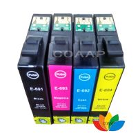 【Free-delivery】 mjrtup 4pk T069 #69หมึกสำหรับ Epson สไตลัส CX5000 CX6000 CX7400 CX7450 CX8400 CX9400F CX9475Fax เครื่องพิมพ์ T069520