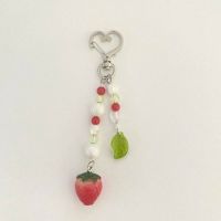 【CW】 Copycat Core Strawberry Keychain Keyring Grunge Aesthetics key chain cute y2k