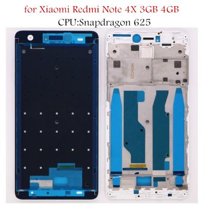 โครงหน้ากากกลางสำหรับ Xiaomi Redmi Note 4X 3GB 4GB แผ่นหน้ามีหนามเตยการยึดจอแอลซีดีอะไหล่ซ่อมเฟรมหน้า