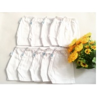 ( 01 cái) Quần đùi trắng 100% cotton dành cho bé (5-7kg) LOẠI 1 thumbnail