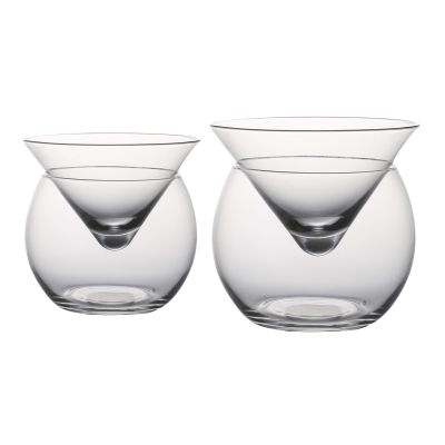 【CW】✇  P82D Mixology Interlayer for Cocktail Iced Wine Glass Cone Globular Set Bartender Cup