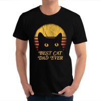 Man Custom Gift T Best Cat Dad Ever Cat Pure Cotton Tshirts Men Design Camisas Print T
