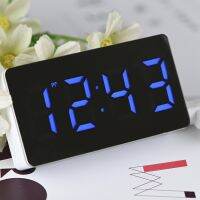 【YF】▧  Multifunctional Mirror Digital Alarm Snooze Display Night Table Desktop USB 5v/No Battery