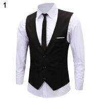 ผู้ชาย  S Classicธุรกิจเข้ารูปพอดีChainชุดเสื้อกั๊กTuxedo Waistcoat