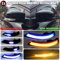 Smoked Black Dynamic Turn Signal Light LED Side Mirror Sequential Indicator Blinker Lamp For Ford Focus 2 3 Mk2 Mk3 Mondeo Mk4