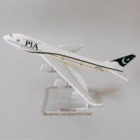 โลหะผสมปากีสถาน Air PIA B747สายการบิน Diecast เครื่องบินรุ่น PIA Boeing 747 Airways เครื่องบินรุ่น W ขาตั้งเครื่องบินของขวัญ16ซม. #007