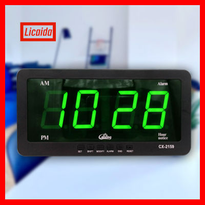 นาฬิกาดิจิตอล LED DIGITAL CLOCK รุ่น2159/ตั้งโต๊ะหรือติดผนังก็ได้ on