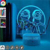 PNL รูป Night Light LED French Rap Group 3D โคมไฟลาวา APP ควบคุมบรรยากาศ Nightlight Party Club Decor แฟนวัยรุ่น Gift