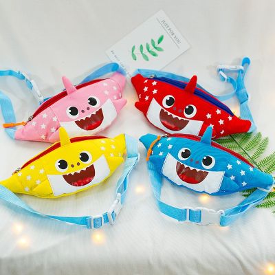 Kids Boys Girls Shark Canvas Waist Bag Adjustable Strap Fanny Chest Crossbody Bags Pouch Children Party Goodie Bag