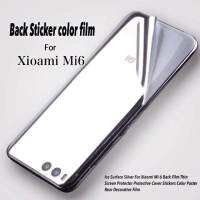 สติ๊กเกอร์ตกแต่งด้านหลังแบบสี Silver color for Xiaomi  MI 6