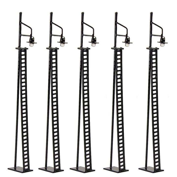 5pcs Model Train 175 Single Head Platform Lights with Ladder HO OO