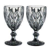 Wine Glasses Drinking Cup Wedding Banquet Wine Glass Retro Diamond Champagn Glass Beverage Goblet 300ml 8oz