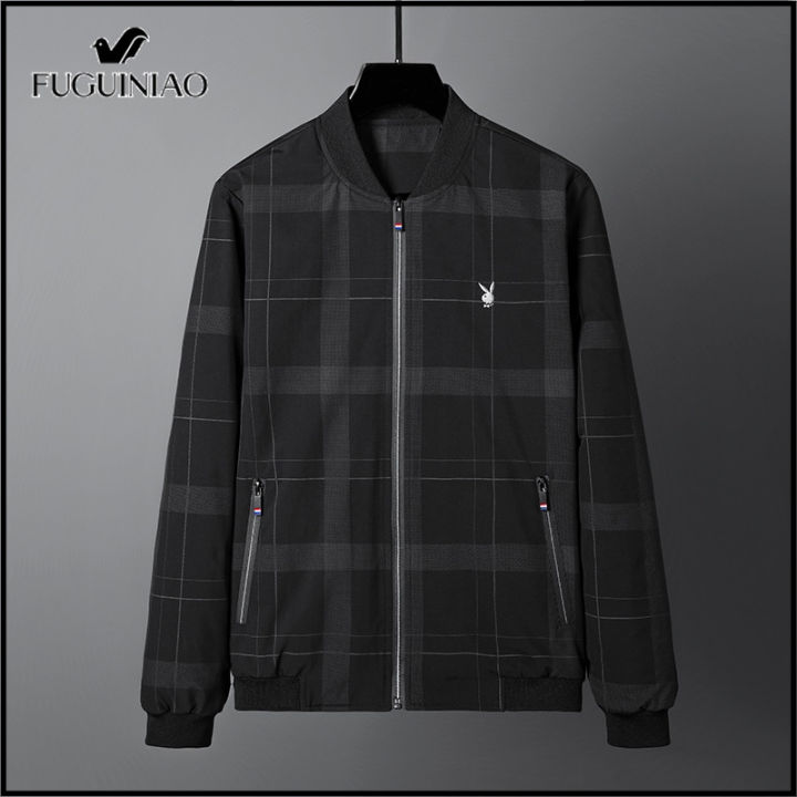 fuguiniao-2021แฟชั่นผู้ชายเสื้อแจ็คเก็ตลำลอง-slim-jacket-จัดส่งฟรี