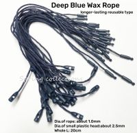 【YD】 1000PCS L20cm Dia.1mm High-grade wire grey/blue reusable wax hang thread/clothing string buckle