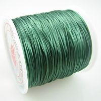 【YD】 1mm Colorfast   Stretchy Elastic Rope Cord-Green-80 Meters/Roll Beading String Wire Jewelry / Min  10