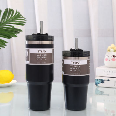 600890ML Thermo Bottle Fashion High Capacity Stainless Steel Insulated Coffee Cups Straw Couple Portable Car Cup Milk Tea Mug