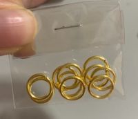 Bindable Circle Ring in gold plated size 5/6/7 mm 10 pcs per pack