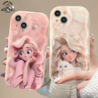 เคส VIVO Y27 Y36 T1 Y02 Y35 Y12 5G Y21 Y21T Y33T T1X Y12S Y16 Y21S Y15S Y22 Y11 Y01 Y51 Y72 Y15 Y20 Y30 Y20S Y12A Y21A Y22S Y76 Y1S การ์ตูนน่ารักหยิกสาวผมน่ารักป้องกันโทรศัพท์ตกกรณี