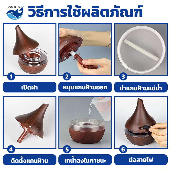 เครื่องพ่นไอน้ำอโรม่าaroma-diffuser-ควันเยอะ-เครื่องเพิ่มความชื้น-สปาในบ้าน-หอมสดชื่น-เกรดขึ้นห้าง300ml-และ-น้ำมันหอมระเหย