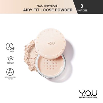 แป้งฝุ่น สูตรบางเบา เครื่องสำอางติดทนนาน คุมมัน Y.O.U NoutriWear+ Airy Fit Loose Powder 15g.