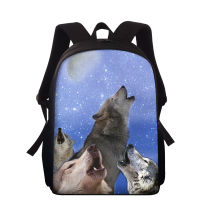 School Bag Custom pattern Kids School Bags Animal Cool wolf Printing School Backpack Wolf Pattern Book Bags Boys