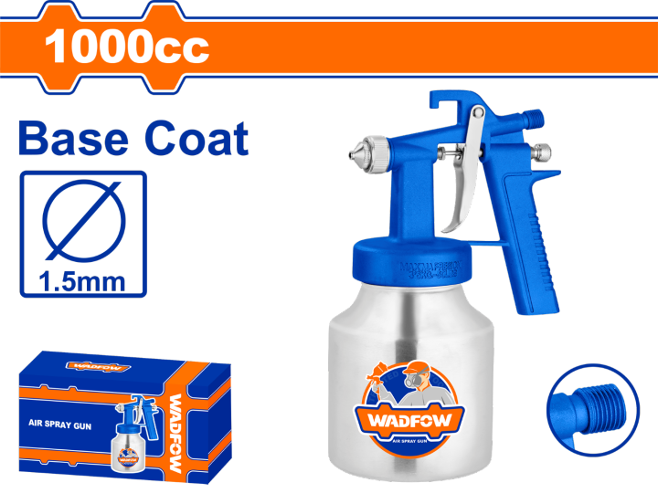 WADFOW 1000cc Air Spray Gun Compressed Air Spray Base Coat 1.5mm Air