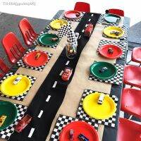 ❣▧❄ Race Car Party Supplies Racing Car Tableware for Boys Birthday Dinner Dessert Cake Plates Napkins Cups Tablecloth Banner