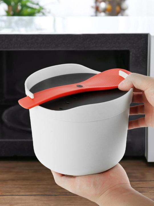 Microwave Rice Cooker 2L FoodGrade PP High Temperature Resistant