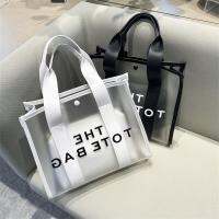 อเมซอน TheTotebag แฟชั่นสไตล์ตะวันตกโปร่งใสตัวอักษรยุโรปและอเมริกาเรียบง่ายกระเป๋าสะพายกระเป๋าถือกระเป๋าโท้ท