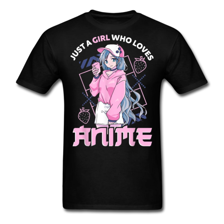 Anime Girl shirt Gift for Teen Just a Girl Who Loves Anime Hentai ...